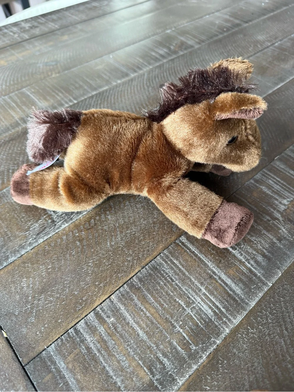 Aurora Brown Horse Stuffed Animal with White Forehead Patch approx 7”